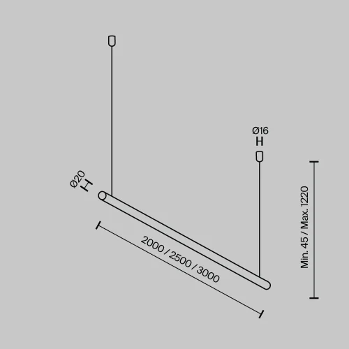 Подвес для опорного стержня черный Pendant system Parity TRA130SWK-B Maytoni чёрный в стиле хай-тек современный для светильников серии Pendant system Parity parity - текстильная фото 2