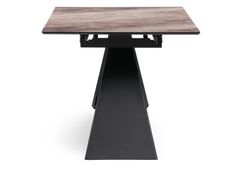 Стеклянный стол Стиг карелия / черный 474323 Woodville столешница коричневая из стекло фото 7