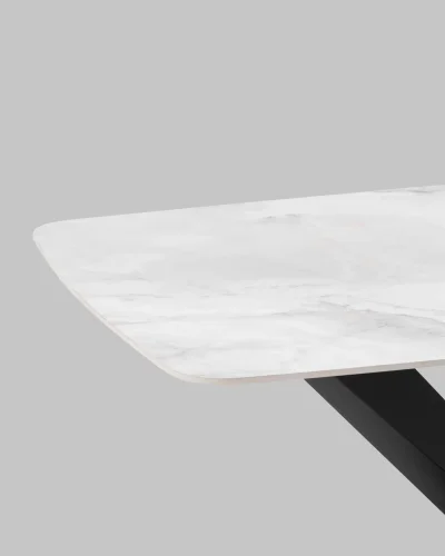 Стол обеденный Йорк, раскладной, 120-160*80, белый, столешница УТ000038274 Stool Group столешница белая из керамика фото 3