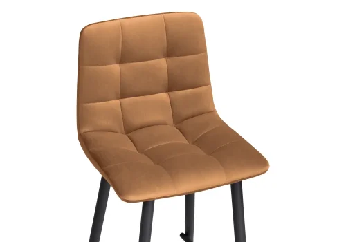 Полубарный стул Чилли К кирпичный / черный 571409 Woodville, кирпичный/велюр, ножки/металл/чёрный, размеры - ****430*420 фото 5