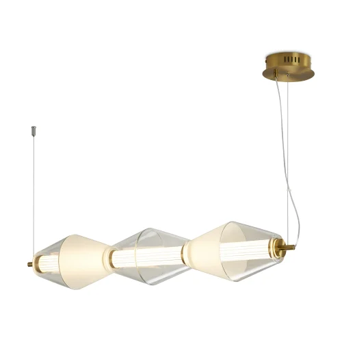 Светильник подвесной LED Plum FR6137PL-L21BT Freya белый прозрачный 1 лампа, основание латунь в стиле современный арт-деко  фото 4