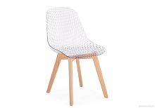 Пластиковый стул Vart clear / wood 15696 Woodville, /, ножки/массив бука/натуральный, размеры - ****470*530