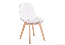 Пластиковый стул Vart clear / wood 15696 Woodville, /, ножки/массив бука дерево/натуральный, размеры - ****470*530