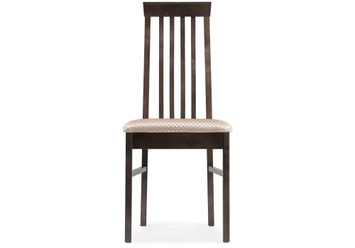 Деревянный стул Рейнир орех 450736 Woodville, бежевый/ткань, ножки/массив бука дерево/орех, размеры - ****450*500 фото 3