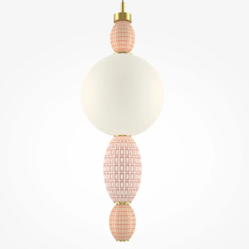 Светильник подвесной LED Adore MOD297PL-L12BS3K Maytoni белый разноцветный на 1 лампу, основание латунь в стиле арт-деко современный шар выдувное фото 4