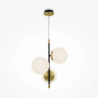 Светильник подвесной Nostalgia MOD048PL-03G Maytoni белый на 3 лампы, основание матовое золото в стиле современный шар Светильник подвесной Nostalgia MOD048PL-03G Maytoni белый на 3 лампы, основание матовое золото в стиле современный шар