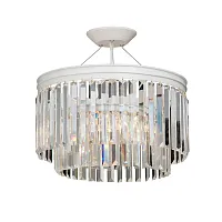 Люстра подвесная V5127-0/6S Vitaluce прозрачная на 6 ламп, основание бежевое в стиле современный классический Люстра подвесная V5127-0/6S Vitaluce прозрачная на 6 ламп, основание бежевое в стиле современный классический