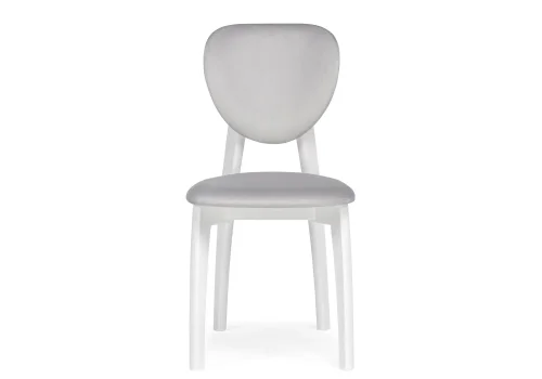 Деревянный стул Вакимо tenerife silver / белый 543596 Woodville, серый/ткань, ножки/массив бука/белый, размеры - ****440*500 фото 2