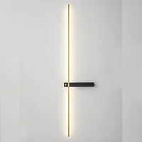 Бра с выключателем LED CLT 077W1000 BL-BS Crystal Lux латунь на 1 лампу, основание чёрное в стиле современный отражённый свет