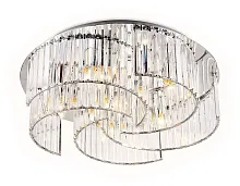 Люстра потолочная TR5205 Ambrella light прозрачная на 6 ламп, основание хром в стиле современный 