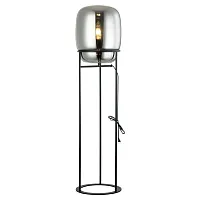 Торшер Clarke LSP-0599 Lussole  чёрный серый 1 лампа, основание чёрное в стиле лофт современный
