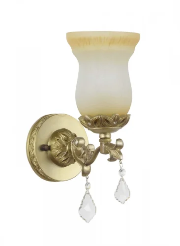 Бра Dorato E 2.1.1.300 S Dio D'Arte белый на 1 лампа, основание коричневое в стиле классический 