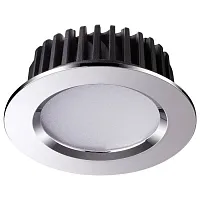 Светильник точечный LED DRUM 357601 Novotech хром 1 лампа, основание хром в стиле современный 