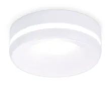Светильник накладной TN3333 Ambrella light белый 1 лампа, основание белое в стиле современный хай-тек круглый