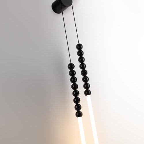Бра LED Monella 7149/16WL Odeon Light чёрный на 1 лампу, основание чёрное в стиле современный классический бусы фото 5