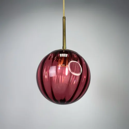 Светильник подвесной ASKA purple 151813-26 ImperiumLoft красный на 1 лампу, основание золотое в стиле лофт современный выдувное фото 5 Светильник подвесной ASKA purple 151813-26 ImperiumLoft красный на 1 лампу, основание золотое в стиле лофт современный выдувное фото 5