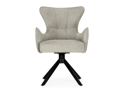Стул на металлокаркасе Atlanta beige / black 15831 Woodville, бежевый/ткань, ножки/металл/чёрный, размеры - ****590*650мм фото 3