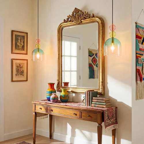 Светильник подвесной Tendy CL244021 Citilux прозрачный разноцветный на 1 лампу, основание латунь в стиле классический современный фото 4