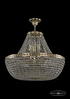 Люстра потолочная хрустальная 19051/H1/55IV G Bohemia Ivele Crystal прозрачная на 12 ламп, основание золотое в стиле классический sp