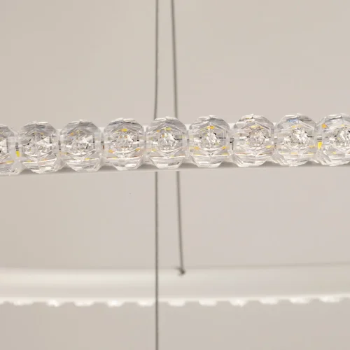 Светильник подвесной LED с пультом Ральф 675016002 DeMarkt прозрачный на 2 лампы, основание белое в стиле кольца с пультом фото 10