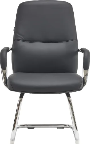 Кресло для посетителей Vesta CF Экокожа Черный EP Vesta CF PU Black Everprof, чёрный/экокожа, ножки//, размеры - 1040*1040***680* фото 2