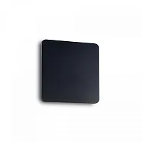 Бра LED COVER AP D15 SQUARE NERO Ideal Lux чёрный на 1 лампу, основание чёрное в стиле минимализм современный квадраты