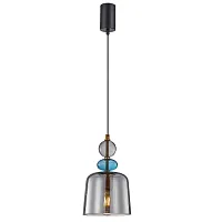 Светильник подвесной Vinglas 4342-1P F-promo серый чёрный 1 лампа, основание чёрное в стиле современный 