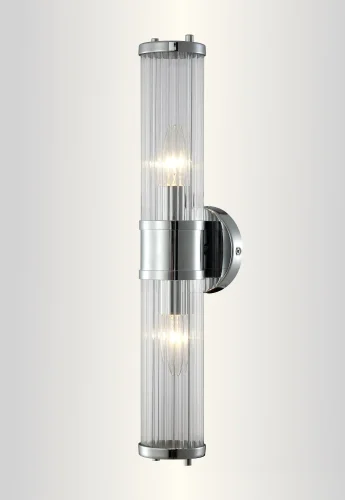 Бра SANCHO AP2 CHROME Crystal Lux прозрачный на 2 лампы, основание хром в стиле классический фото 4