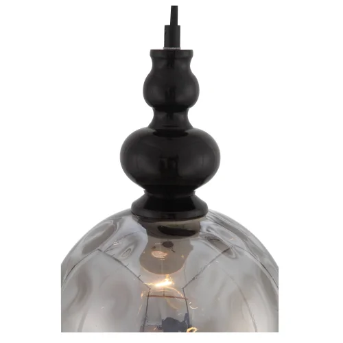 Светильник подвесной Bacineto SL374.413.01 ST-Luce серый прозрачный 1 лампа, основание чёрное в стиле современный шар фото 3