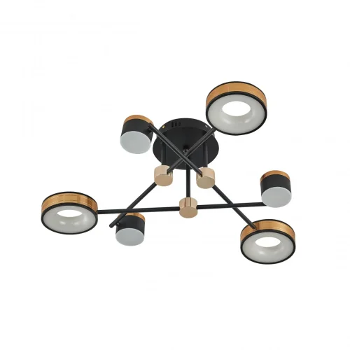 Люстра потолочная LED Ferrara-71040 271040/6 BK/GD Arte Milano белая на 1 лампу, основание чёрное в стиле современный хай-тек фото 10
