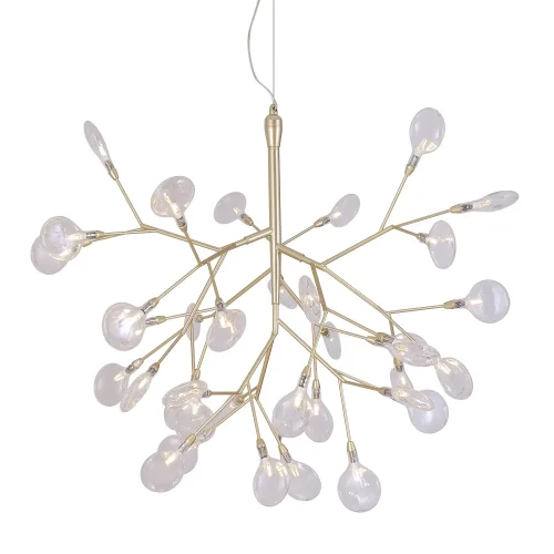 Люстра подвесная EVITA SP36 GOLD/TRANSPARENT Crystal Lux прозрачная на 36 ламп, основание золотое в стиле флористика ветви фото 2