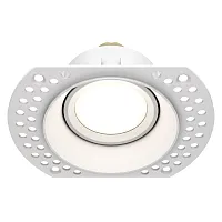Светильник точечный Dot DL042-01-RD-W Maytoni белый на 1 лампу, основание белое в стиле современный хай-тек для затирки