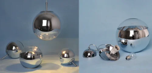 Светильник подвесной Mirror Ball D40 179995-22 ImperiumLoft прозрачный 1 лампа, основание серебряное в стиле минимализм хай-тек лофт  фото 3