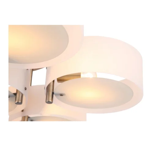 Люстра потолочная Foresta SL483.352.07 Evoluce белая на 7 ламп, основание бронзовое в стиле современный  фото 3
