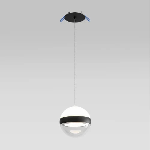 Светильник подвесной LED Roni 5075/9L Odeon Light белый 1 лампа, основание чёрное в стиле современный шар встраиваемый фото 3