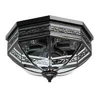 Светильник потолочный Корсо 801010806 Chiaro прозрачный 6 ламп, основание чёрное в стиле кантри 