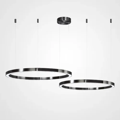 Люстра подвесная CRUISE BLACK D40+60+80+100 219694-23 ImperiumLoft белая на 4 лампы, основание чёрное в стиле современный лофт минимализм  фото 2