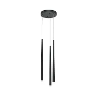 Светильник подвесной LED Cascade MOD132PL-L18BK Maytoni чёрный на 1 лампу, основание чёрное в стиле современный минимализм трубочки каскад