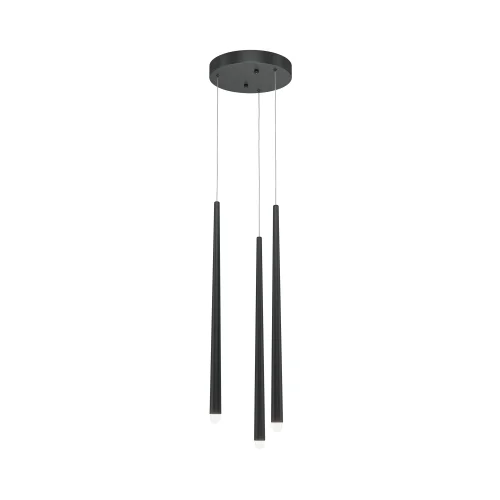 Светильник подвесной LED Cascade MOD132PL-L18BK Maytoni чёрный на 1 лампу, основание чёрное в стиле минимализм современный трубочки каскад