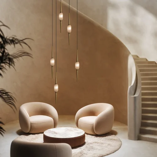 Светильник подвесной Sumatra 10412P LOFT IT белый на 1 лампу, основание бронзовое в стиле современный фото 9