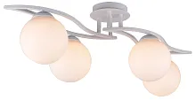 Люстра потолочная Malinda TL7320X-04WH Toplight белая на 4 лампы, основание белое патина в стиле современный 