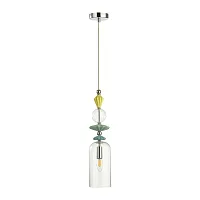 Светильник подвесной Bizet 4893/1 Odeon Light прозрачный 1 лампа, основание хром в стиле классика 