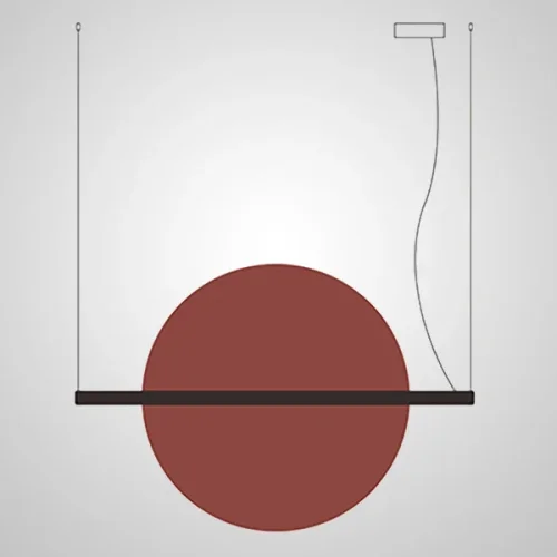 Светильник подвесной LIBERTY L110 Red 208567-23 ImperiumLoft красный на 1 лампу, основание чёрное в стиле современный 