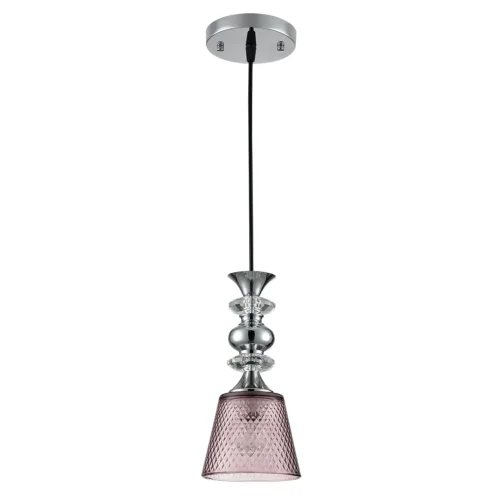 Светильник подвесной Manola 8048/1A Lumion розовый на 1 лампу, основание хром в стиле современный 