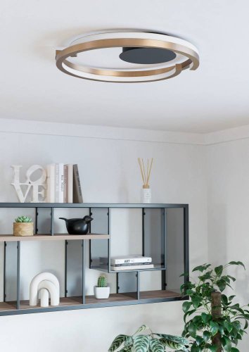 Светильник потолочный LED Mezzomonte 901825 Eglo бронзовый на 1 лампу, основание чёрное в стиле современный хай-тек фото 3