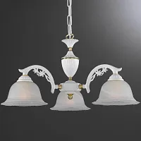 Люстра подвесная L 9602/3 Reccagni Angelo белая на 3 лампы, основание белое в стиле классический 