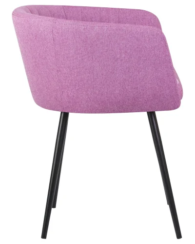Стул обеденный 7304-LM ALINA, цвет сиденья сиреневый (LAR-106-16) Dobrin, фиолетовый/текстиль, ножки/металл/чёрный, размеры - ****500*480 фото 3