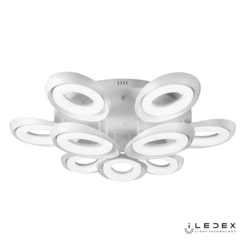 Люстра потолочная LED с пультом Fancy FS-011-X9 216W WH iLedex белая на 1 лампа, основание белое в стиле современный хай-тек с пультом