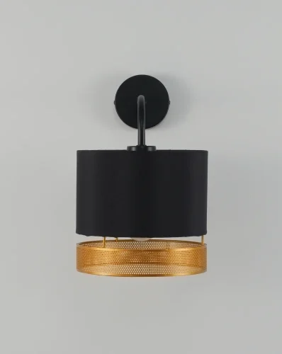 Бра Gela V10631-1W Moderli золотой чёрный на 1 лампа, основание чёрное в стиле современный лофт 