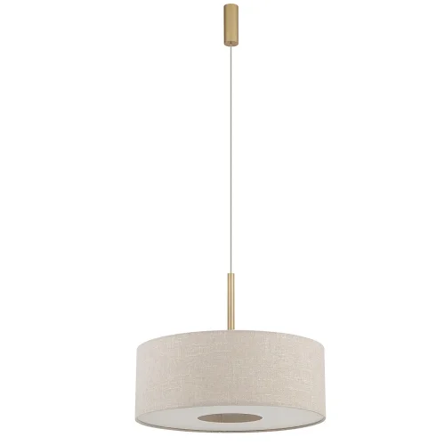 Светильник подвесной Santana M 11652-NW Nowodvorski бежевый на 1 лампу, основание золотое в стиле лофт 